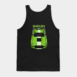 Ford Mustang Shelby GT500 2020-2021 - Grabber Lime - White Stripes Tank Top